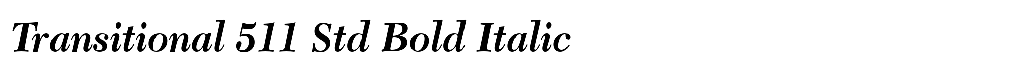 Transitional 511 Std Bold Italic image